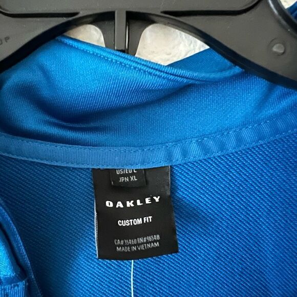 Oakley Mens Colorblock  Blues Casual Pockets Full Zip Jacket L - Picture 3 of 5
